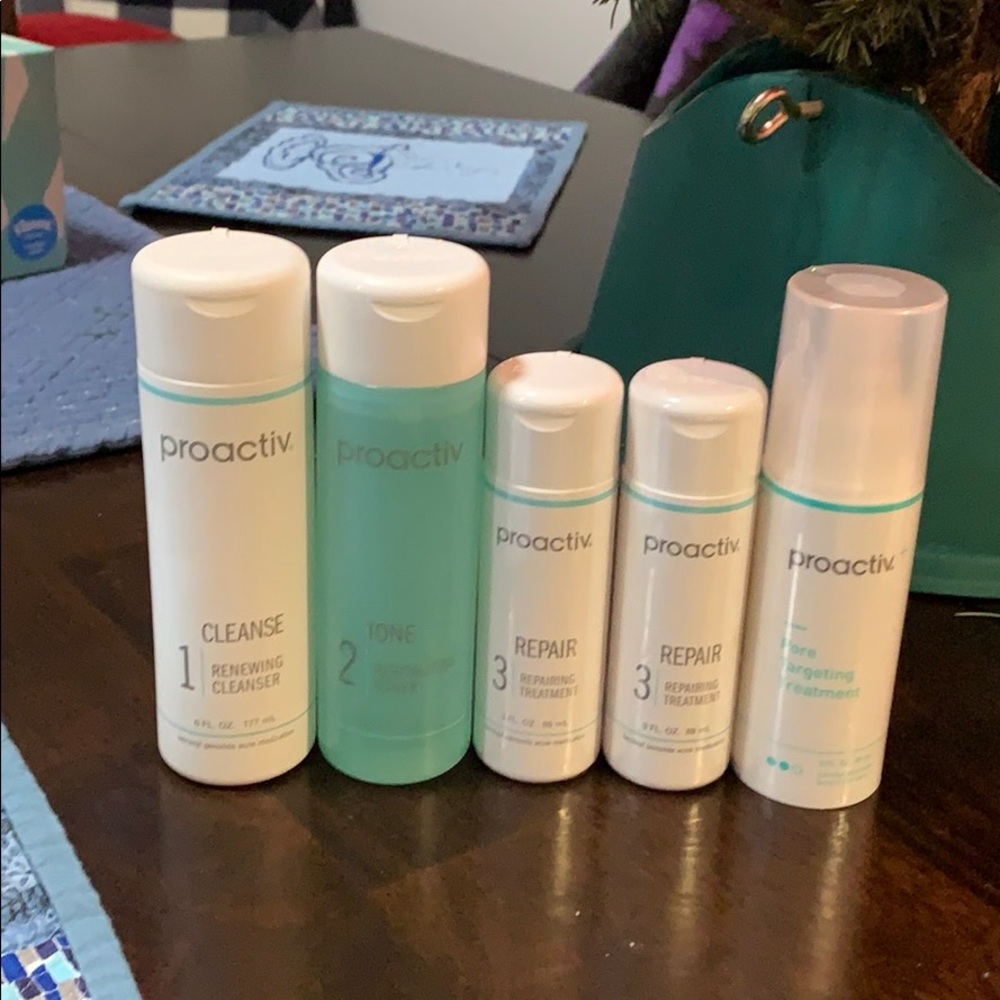Proactiv facial cleanser, toner and repair